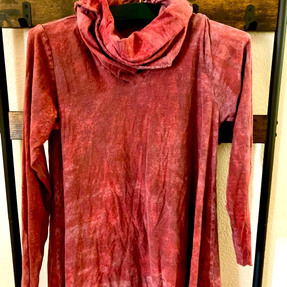 GAIA CONCEPTIONS CHUNKY COWL WANDERER TUNIC TOP XL AMETHYST PURPLE ORGANIC KNIT